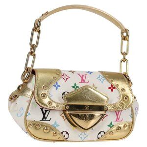 LOUIS VUITTON Monogram Multicolor Marilyn Shoulder Bag White M40206 Auth 138531A